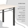 Conjunto Sala de Jantar Bahia Mesa Tubo 140x75cm Tampo Madeira com 6 Cadeiras - 9