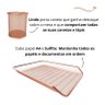 Kit Escritório Lixeira Retangular Organizador de Mesa Bandeja Organizadora Porta Caneta Rose Gold - 3