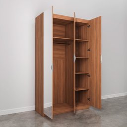 Guarda Roupas Modulado com Espelho 3 Portas com Cabideiro Hera CabeCasa MadeiraMadeira - 11