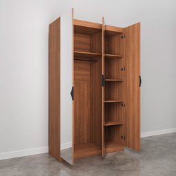 Guarda Roupas Modulado com Espelho 3 Portas com Cabideiro Hera CabeCasa MadeiraMadeira - 11