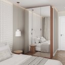 Ver imagem 2 de Guarda Roupas Modulado com Espelho 3 Portas com Cabideiro Hera CabeCasa MadeiraOriginals