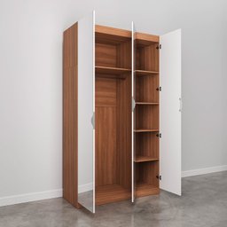 Guarda Roupas Modulado com Espelho 3 Portas com Cabideiro Hera CabeCasa MadeiraMadeira - 11
