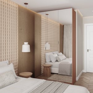 Guarda Roupas Modulado com Espelho 3 Portas com Cabideiro Hera CabeCasa MadeiraOriginals