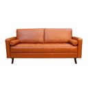 Ver imagem 1 de Sofá 3 Lugares Stela 190cm Couro Marrom - Sallar Home