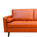 Ver imagem 4 de Sofá 3 Lugares Stela 190cm Couro Marrom - Sallar Home