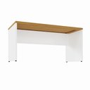 Ver imagem 5 de Mesa Escrivaninha 1,50 m X 0,70 m Pés Painel 100% MDF F5 Office Cor:Freijó com Branco