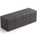 Ver imagem 4 de Kit Cabeceira Cama Box Casal 140cm com Calçadeira Roma W01 Linho Cinza Escuro - Lyam Lyam Decor