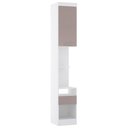 Ver imagem 1 de Mesa Cabeceira Modulado 38cm 1 Porta 1 Gaveta Taiga Branco/cinnamon L01 - Mpozenato