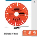 Ver imagem 3 de Disco de Corte Segmentado 125mm Multiuso Furo 22mm Diamantado para Aço Inox, Metal, Cerâmica