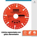 Ver imagem 2 de Disco de Corte Segmentado 125mm Multiuso Furo 22mm Diamantado para Aço Inox, Metal, Cerâmica