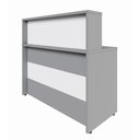Ver imagem 6 de Balcão Atendimento Recepção Alto 90 Cm Escritório F5 Office Cor:cinza Sagrado com Branco