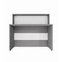 Ver imagem 5 de Balcão Atendimento Recepção Alto 90 Cm Escritório F5 Office Cor:cinza Sagrado com Branco