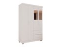 Ver imagem 1 de Guarda-Roupa Solteiro 4 Portas 2 Gavetas Estrela Premium com Espelho Salleto Branco