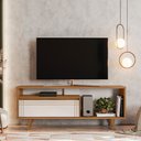 Ver imagem 1 de Rack para TV Sala de Estar Ate 60 Polegadas Freijo Trend/Off White - Notavel