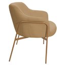 Ver imagem 7 de Kit 02 Poltronas Decorativas Jade Base Aço Ouro Fosco Bouclé Camel - Nexta Casa