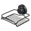 Ver imagem 1 de Suporte Porta Sabonete Ventosa Banheiro Preto Fosco Future