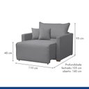 Ver imagem 3 de Poltrona Retrátil e Reclinável 110cm Júlia Linho