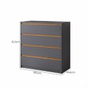 Ver imagem 5 de Cômoda para Quarto Línea em MDF 90x91,2m 4 Gavetas Cinza/Peroba 1313