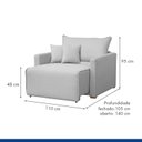 Ver imagem 3 de Poltrona Retrátil e Reclinável 110cm Júlia Linho 