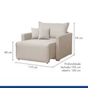 Ver imagem 3 de Poltrona Retrátil e Reclinável 110cm Júlia Linho