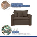 Ver imagem 4 de Poltrona Retrátil 100cm Barcelona Veludo 