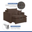 Ver imagem 3 de Poltrona Retrátil 100cm Barcelona Veludo 