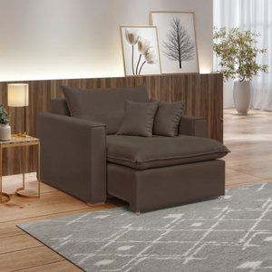 Poltrona Retrátil 100cm Barcelona Veludo