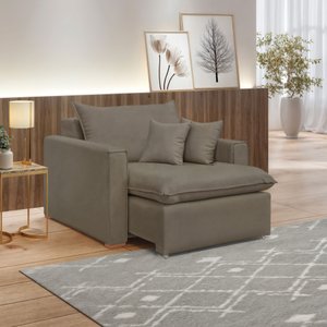 Poltrona Retrátil 100cm Barcelona Veludo