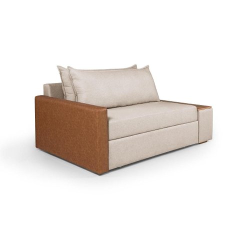 Sofá Cama Retrátil Panamá Casal Chenile Luxo Creme