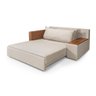 Sofá Cama Retrátil Panamá Casal Chenile Luxo Creme - 5