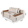 Sofá Cama Retrátil Panamá Casal Chenile Luxo Creme - 10