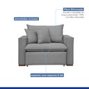 Ver imagem 2 de Poltrona Retrátil 100cm Barcelona Linho