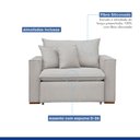 Ver imagem 2 de Poltrona Retrátil 100cm Barcelona Linho 