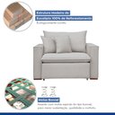 Ver imagem 4 de Poltrona Retrátil 100cm Barcelona Linho 