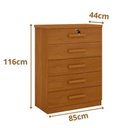 Ver imagem 3 de Cômoda Solteiro 5 Gavetas Ipanema 100% Mdf D Doro Móveis Cinamomo