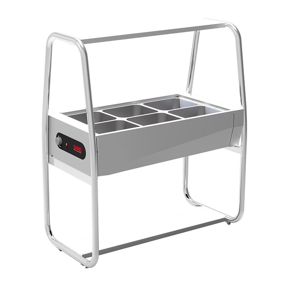 Buffet térmico Saro 6 cubas com tampa Inox 127V BF611 - 1