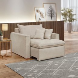 Poltrona Retrátil 100cm Barcelona Linho  - 2