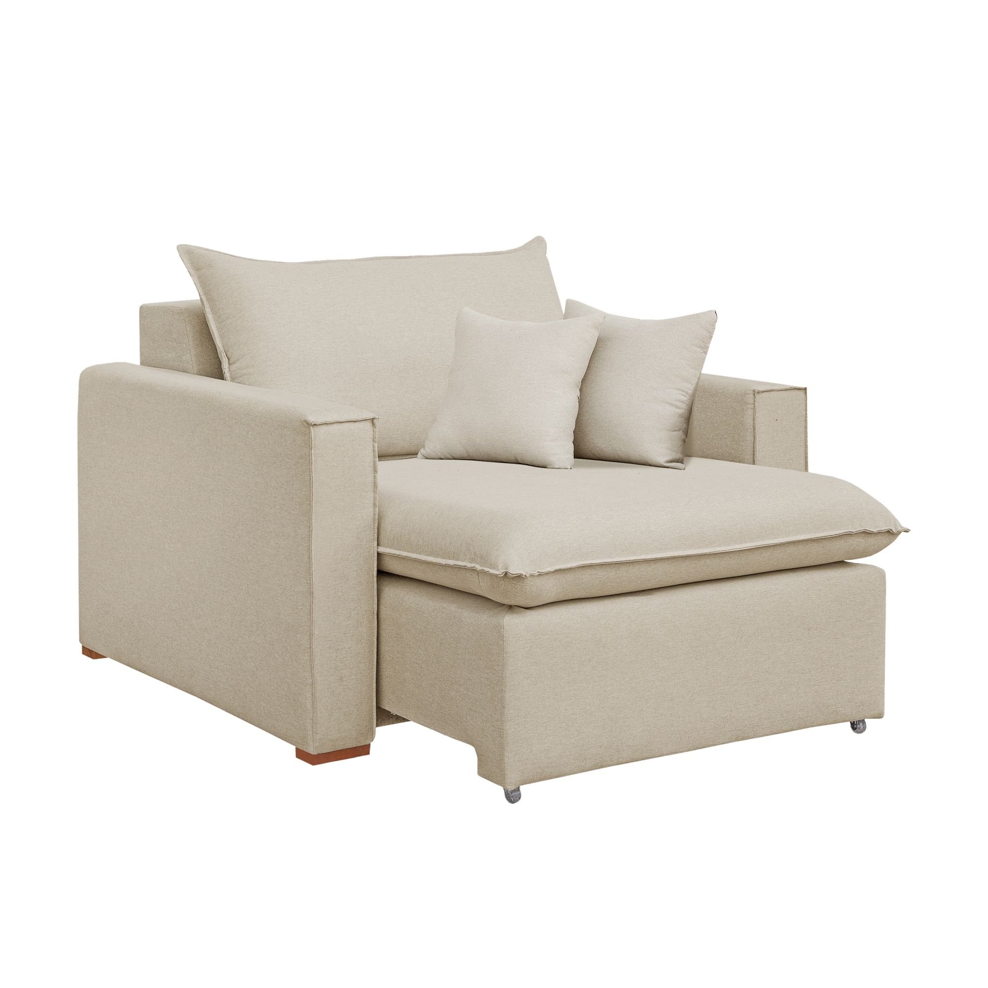 Poltrona Retrátil 100cm Barcelona Linho  - 6