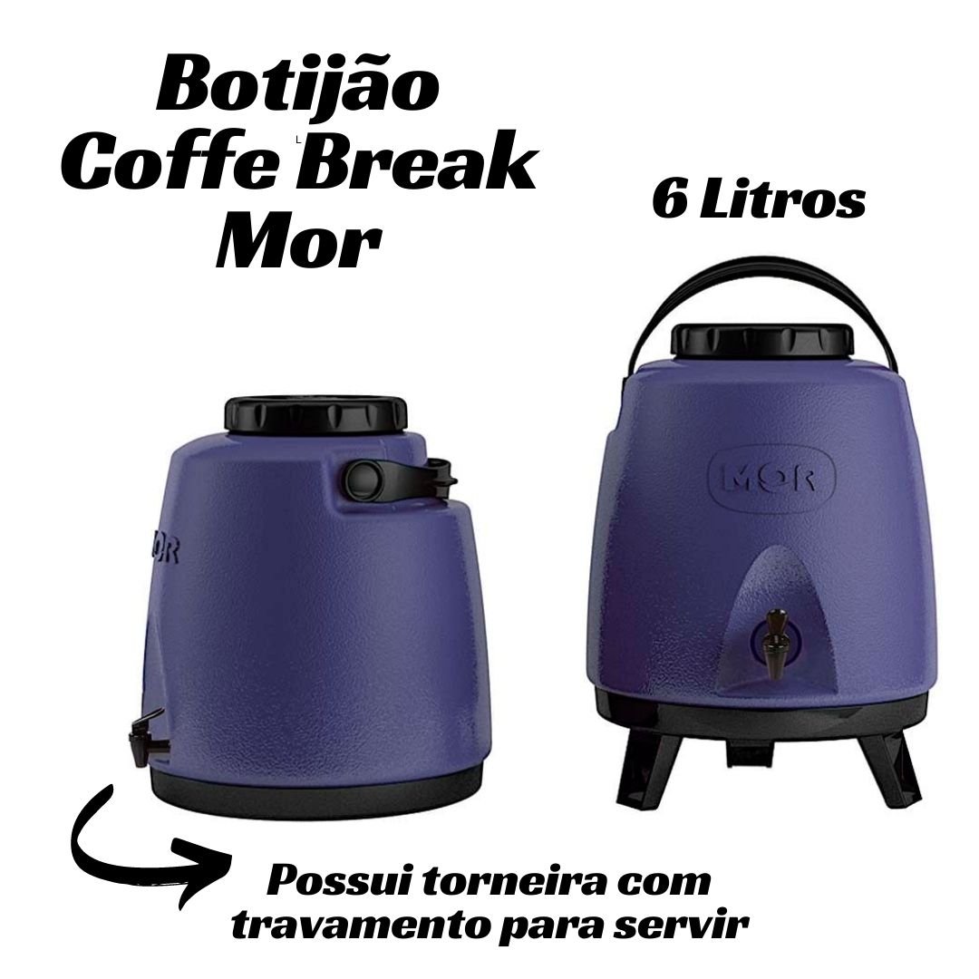 Jarra Térmica Botijão Coffee Break 6 Litros Azul Mor - 1