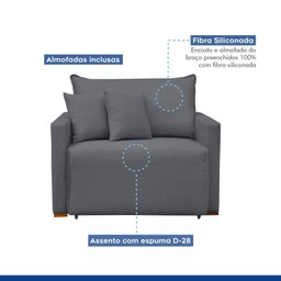 Poltrona Retrátil e Reclinável 110cm Júlia Veludo  - 6