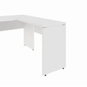 Ver imagem 5 de Mesa Escrivaninha 120cm em L Tampo 30mm Pés Painel F5 Office Cor:Branco