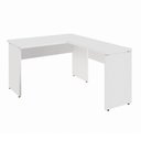 Ver imagem 2 de Mesa Escrivaninha 120cm em L Tampo 30mm Pés Painel F5 Office Cor:Branco