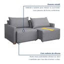 Ver imagem 4 de Sofá Cama Retrátil e Reclinável 200cm Júlia Linho Yescasa