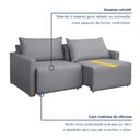 Ver imagem 4 de Sofá Cama Retrátil e Reclinável 200cm Júlia Linho