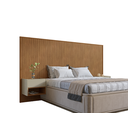 Ver imagem 2 de Cabeceira Cama King Painel Ripado C/ Mesa de Cabeceira Flora Casa D Cedro