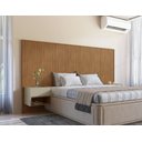 Ver imagem 1 de Cabeceira Cama King Painel Ripado C/ Mesa de Cabeceira Flora Casa D Cedro