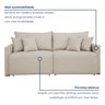 Sofá Cama Retrátil e Reclinável 200cm Júlia Linho  - 5
