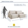 Sofá Cama Retrátil e Reclinável 200cm Júlia Linho  - 9
