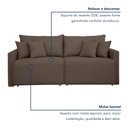 Ver imagem 7 de Sofá Cama Retrátil e Reclinável 3 Lugares Veludo Marrom 220cm Júlia Yescasa