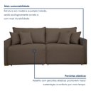 Ver imagem 5 de Sofá Cama Retrátil e Reclinável 3 Lugares Veludo Marrom 220cm Júlia Yescasa